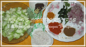 Ridge Gourd / Peerkangai Poriyal Ingredients
