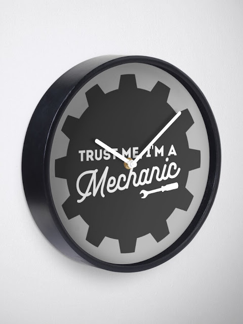 Funny "Trust me, I'm a mechanic" wall clock