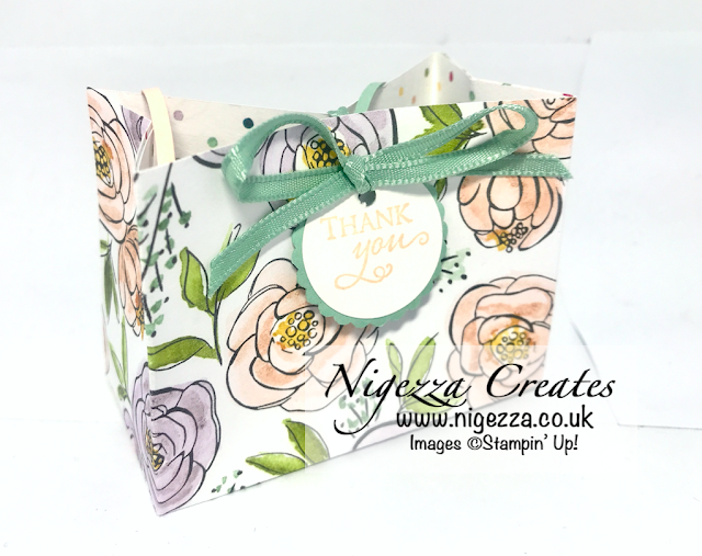 Nigezza Creates with Stampin' Up! Quick Easy Gift Bag From 6"x6" Best Dressed DSP