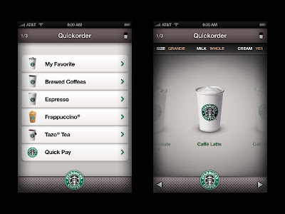 QuickOrder App  Keeps iPhone/iPod Touch Close To Starbucks Drink