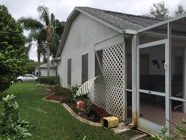 some damages from a hurricane in Melbourne Florida at our home