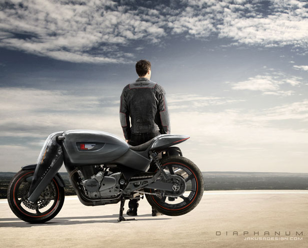 Jakusa Diaphanum Concept Motorcycle | concept motorcycles | Motorcycle design Jakus Tamás was inspired by sci-fi movies to design this cool concept motorcycle and named it Jakusa Diaphanum concept. 