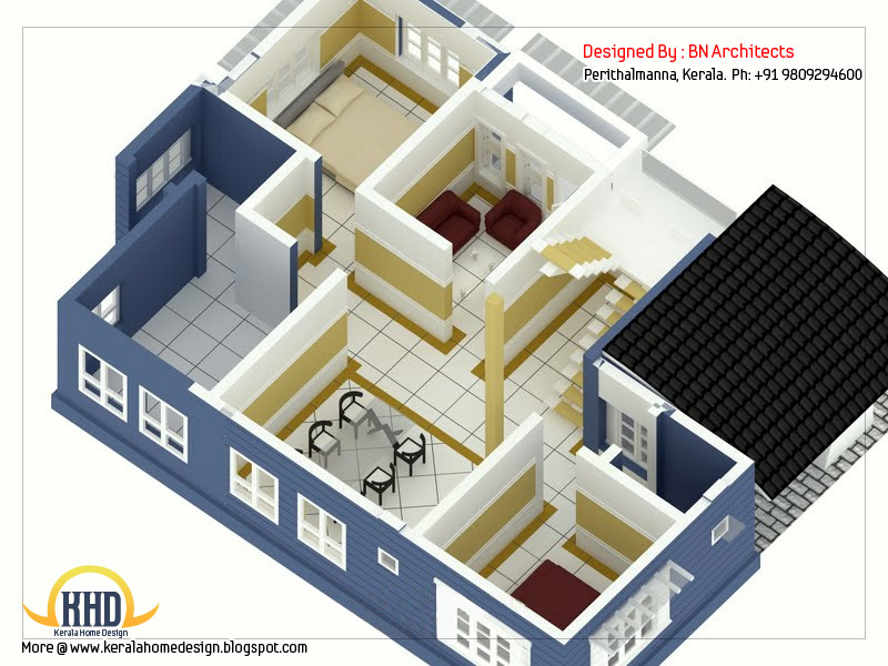 3D House Floor Plan Design