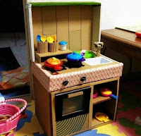 Cocinas de cartón DIY para niños
