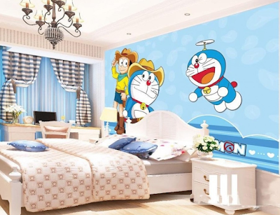 dekorasi kamar doraemon sederhana terbaru