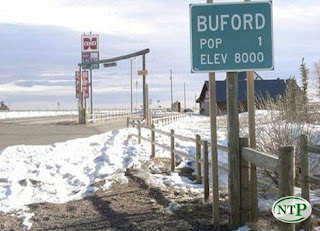 Đường vào Buford, thị trấn lâu đời thứ hai ở tiểu bang Wyoming, nước Mỹ.