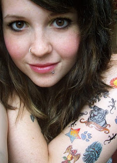 West Beautiful Girl With a Beautiful Tattoo