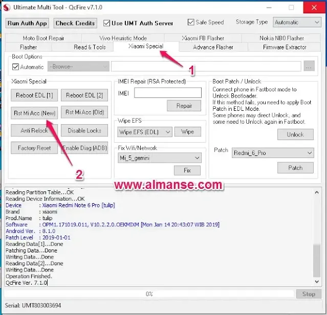 remove xiaomi account Redmi Note 6 Pro M1806E7TG