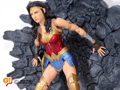 Figuarts Wonder Woman WW84 action figure standing up from rubble