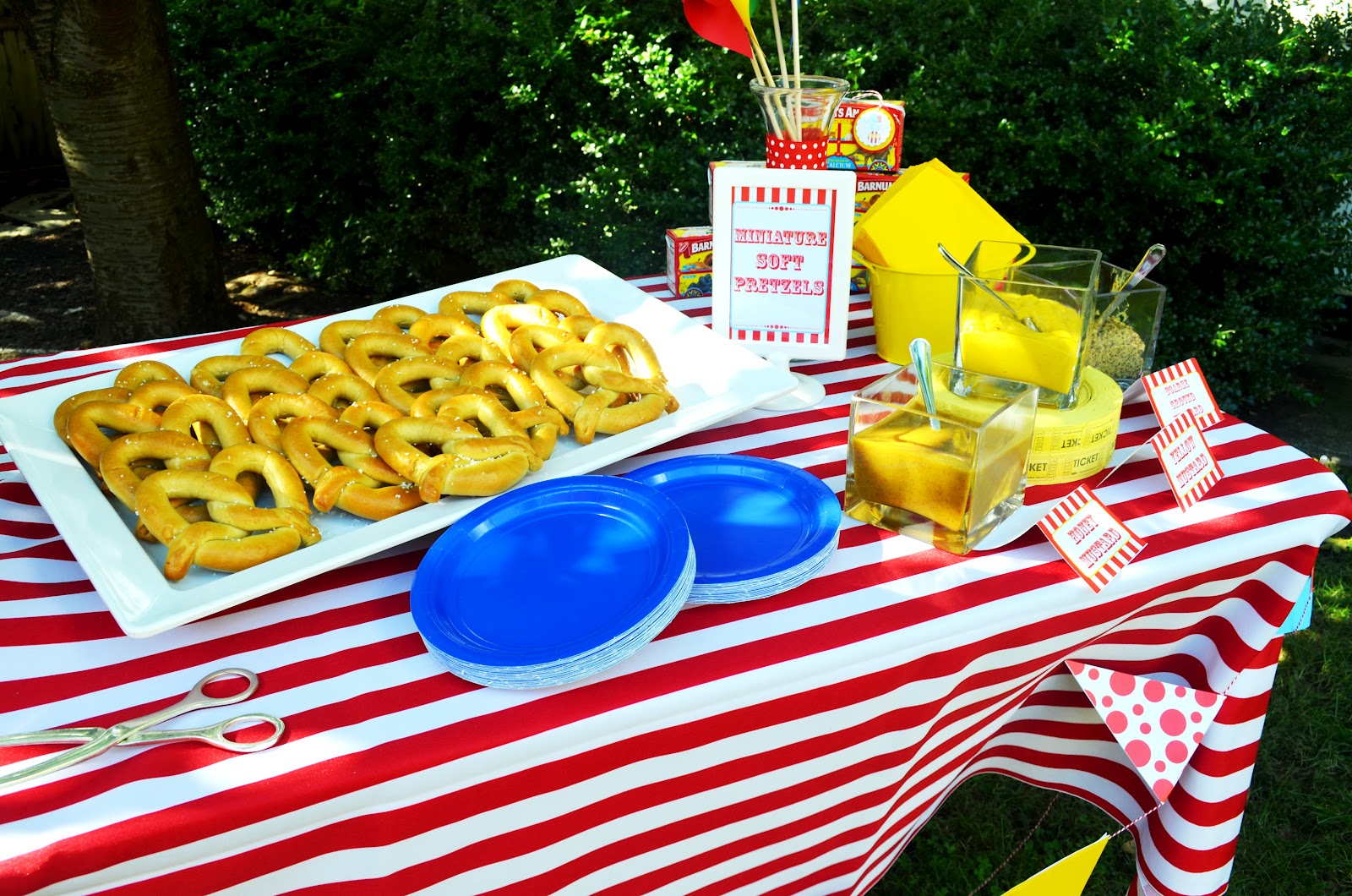 Food Spotlights Under The Big Top Circus Themed 1st Birthday Party