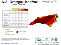 Map of Drought in North Carolina