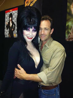 Elvira with Luke Perry