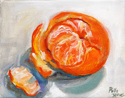 Mandarin original small painting by Polly Jones (mandarin)