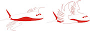 Custom Airplane logo. was designed for clothing line. (airplane logo )