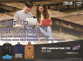 ASUS Gear Up For School Promo, Free Quicksilver Backpack