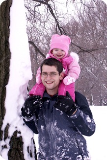 Elaine's first sledding trip