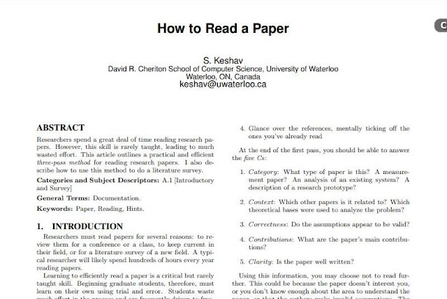 How to Read a Research Article?