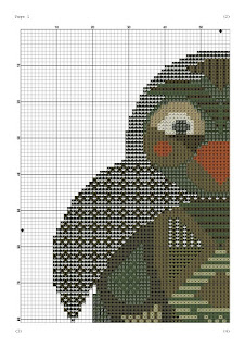 Penguin mandala cross stitch pattern - Tango Stitch