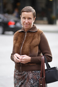 Mila Chistoserdova brown fur jacket pixie hair seattle street style fashion it's my darlin'