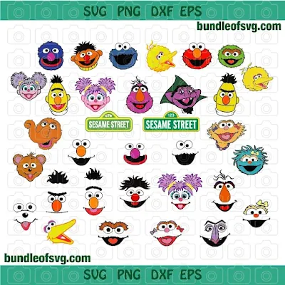 Sesame Street SVG Faces