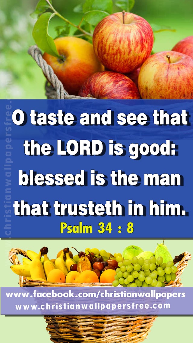 Whatsapp Bible Verse Psalm 34 : 8 Tamil & English