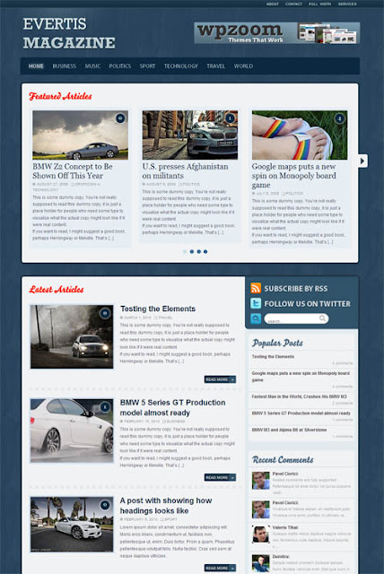 Evertis Magazine Wordpress Theme by WPZoom Free Download.