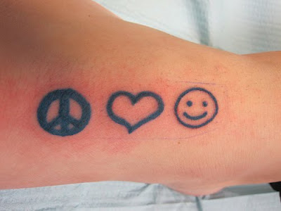 Peace love and happiness =) My Metallica Tattoos - Peace, I got a tattoo