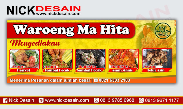 Contoh Desain banner Spanduk Restoran | Percetakan Murah dan jasa desain online Tanjungbalai