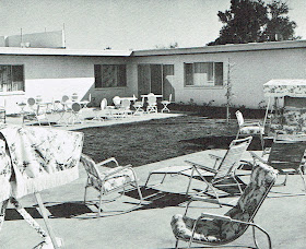 Lummie Moore took a thirty minute daily sun bath at this patio in Phoenix AZ in May 1962