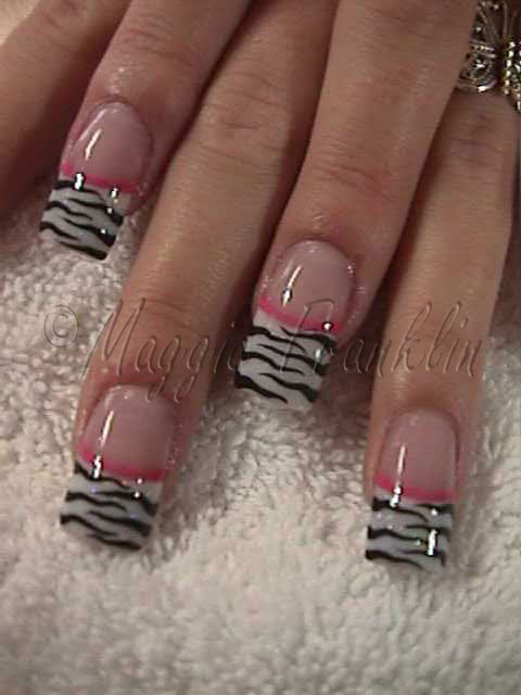 Nail Designs Zebra Tips Nail Arts