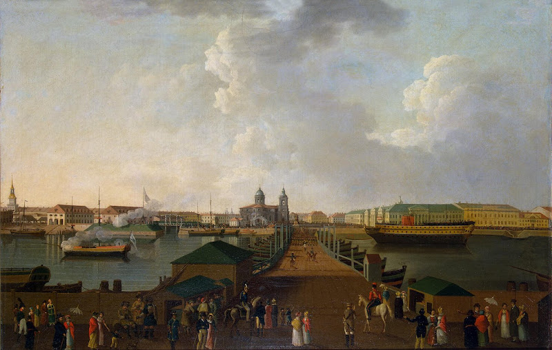 View of St Petersburg on the Day of the 100th Anniversary by Benjamin Paterssen - Landscape Paintings from Hermitage Museum