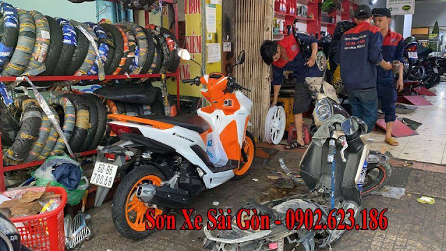 Sơn nhựa nhám xe Honda Vario màu cực đẹp