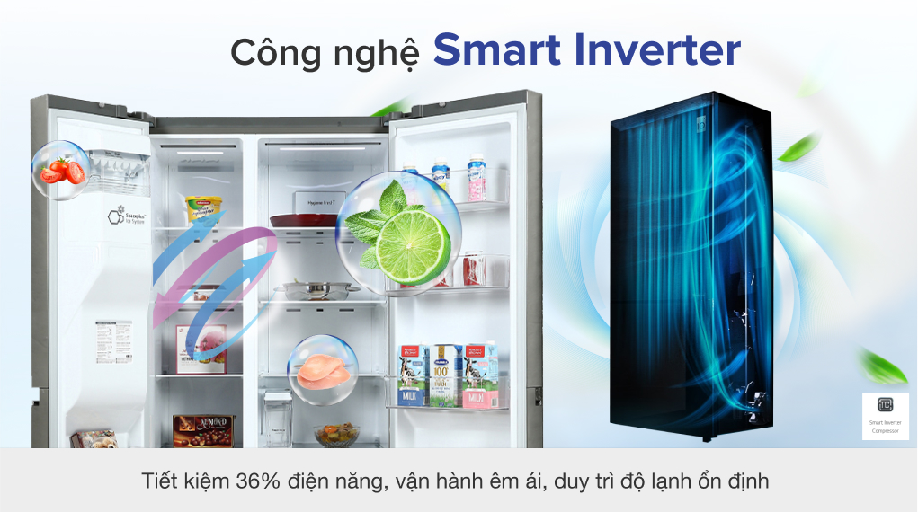 Tủ lạnh LG Inverter 635 Lít GR-D257JS - Smart Inverter