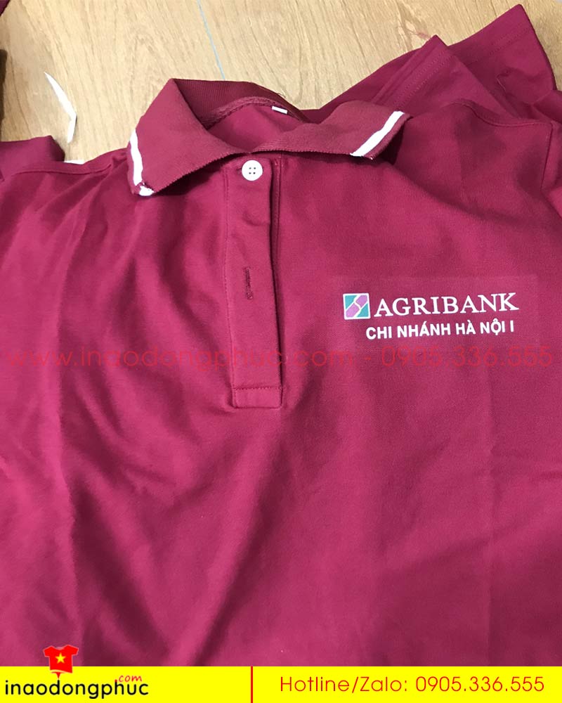 In áo phông Ngân hàng Agribank Chi nhánh Hà Nội I