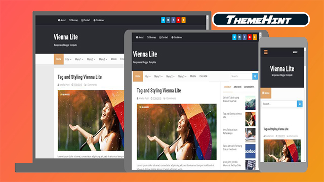 Vienna Lite Premium Blogger Template Free Download by ThemeHint