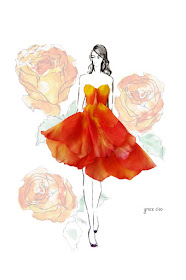 08-Fantasy-Orange-Tube-Nature-and-Grace-Ciao-Design-and-Draw-Dresses-with-Petals-www-designstack-co