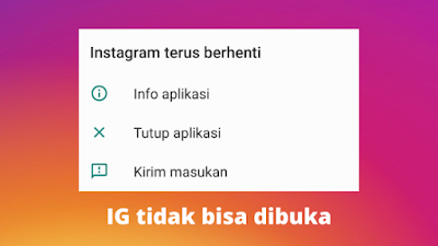 Cara mengatasi Instagram tidak bisa dibuka