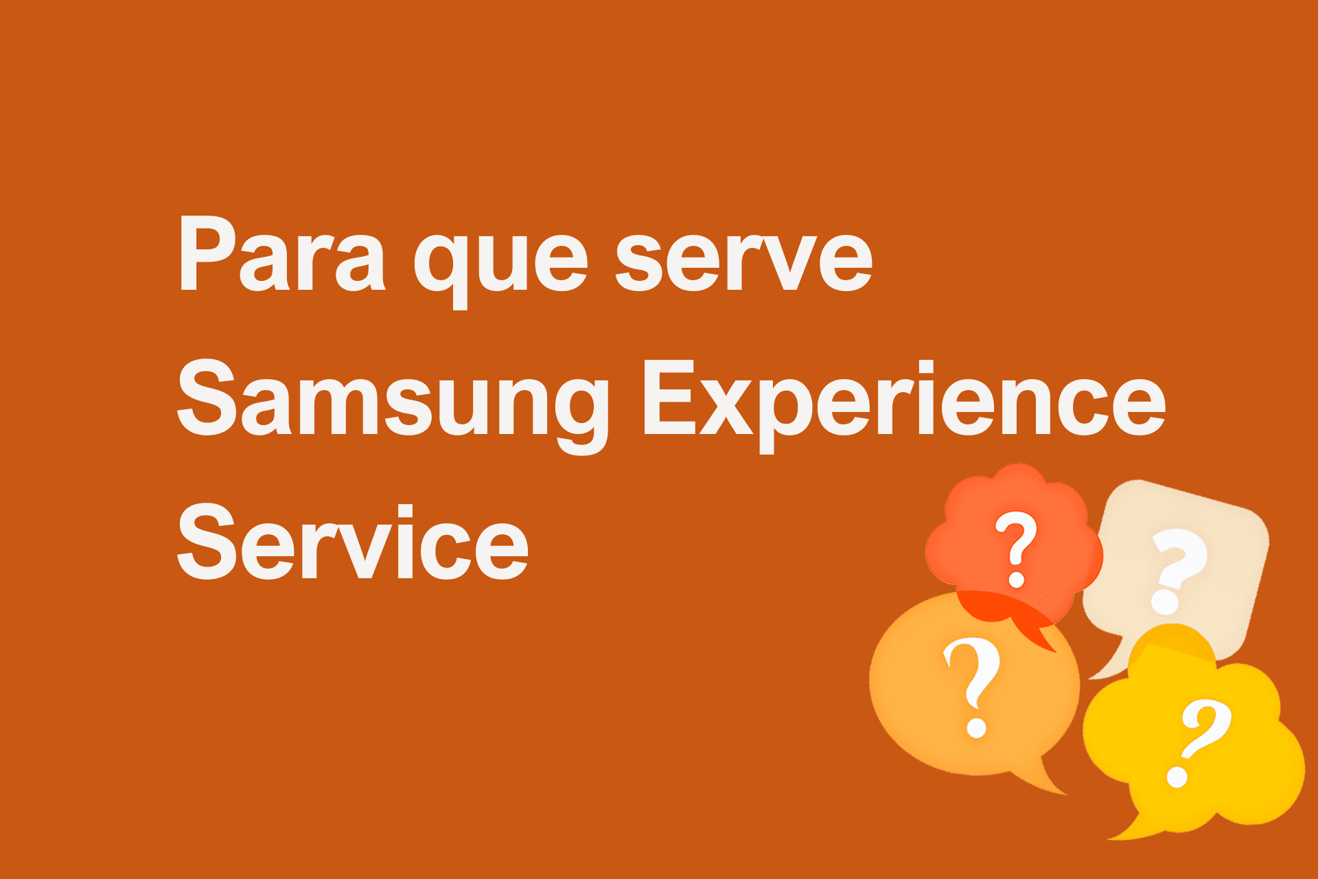 Para que serve Samsung Experience Service?