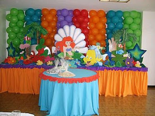 The Little Mermaid Children Parties Decoration 