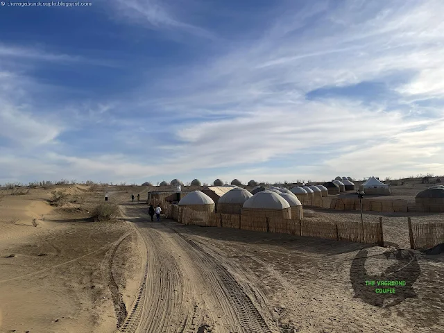 Yurt Camp at Darvaza Gas Crater in Karakum Desert, Turkmenistan