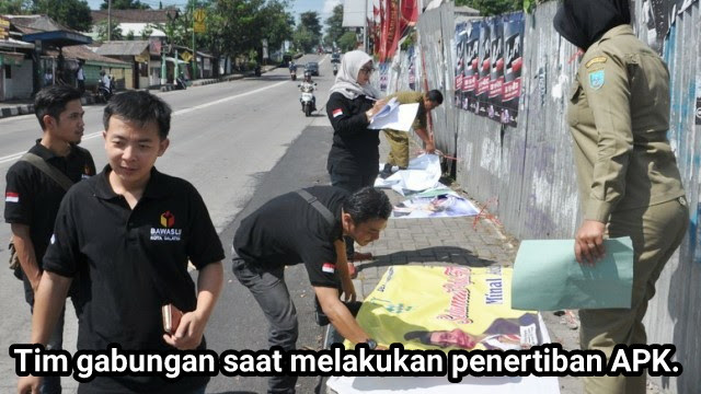 Masa Tenang, Tim Gabungan Gelar Penertiban APK