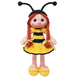 Niña abeja amigurumi