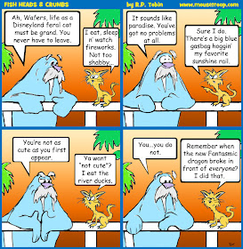 Fish Heads Crumbs Disneyland Feral Cat comic strip walrus