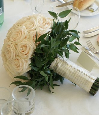 Most bridal bouquets and flower displays include white roses