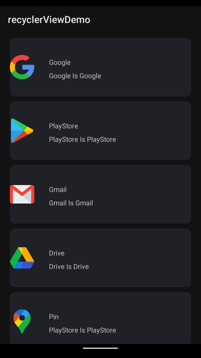 Detail Activity With Data Position Recyclerview Items OnClick Android