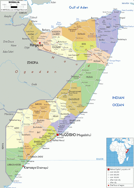 Mapas Geográficos da Somália