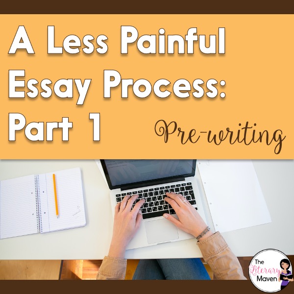 Much of making the essay process less painful is getting off to a good start. Here is what I do during the prewriting stage to to help my students.