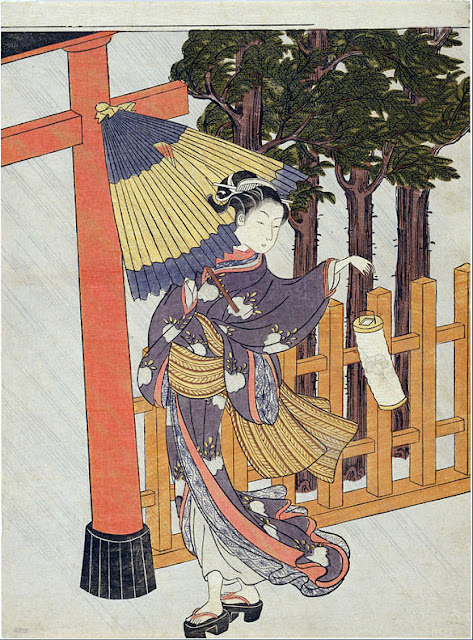 Ukiyo-e. Bijinga. Harunobu.