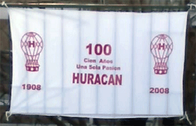 Bandera del centenario de Huracán