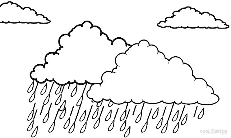 18+ New Concept Rain Clouds Coloring Pages
